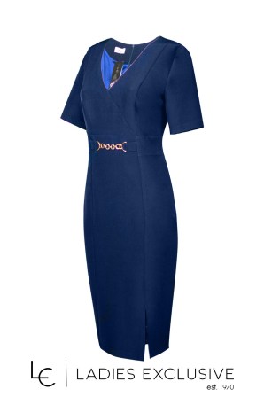 EFFECT Φόρεμα κρεπ κοντομάνικο