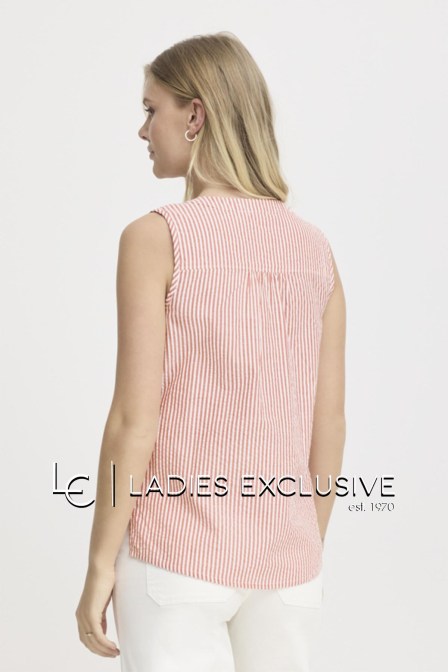 FRANSA Μπλούζα αμάνικη ριγέ