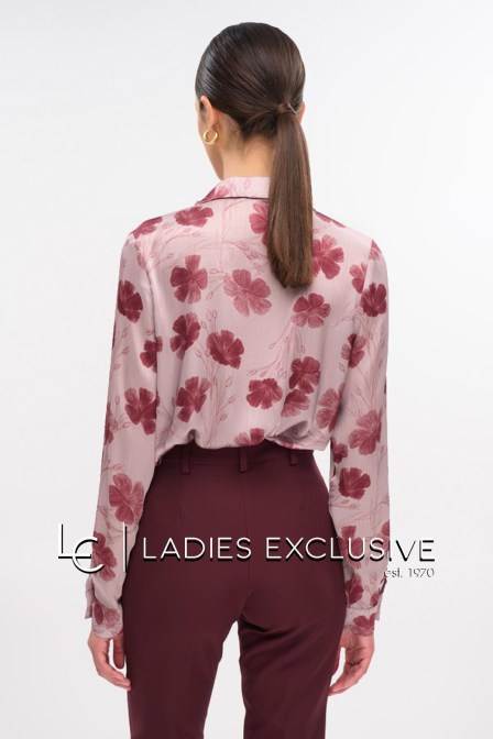 FIBES Πουκάμισο σατέν με πέτο γιακά