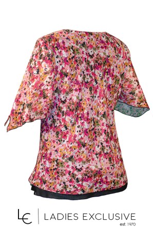 VIDAL Μπλούζα κοντομάνικη από μουσελίνα