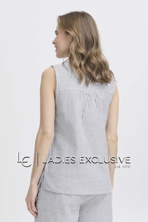 FRANSA Μπλούζα αμάνικη ριγέ