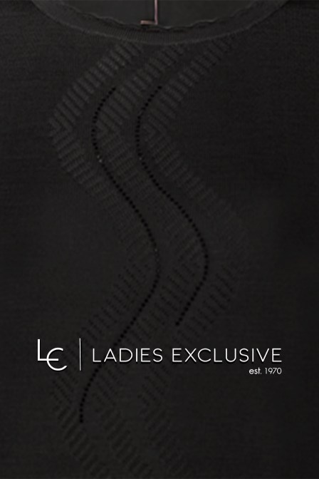 ELIN Μπλούζα μάλλινη με σχέδιο στη λαιμόκοψη