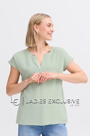 FRANSA Μπλούζα κοντομάνικη με διπλό ύφασμα