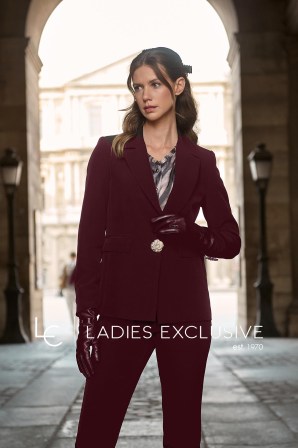 FIBES Σακάκι κρεπ με εντυπωσιακό κουμπί