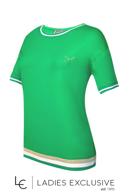 NICOLA Μπλούζα κοντομάνικη με ελαστική λαιμόκοψη