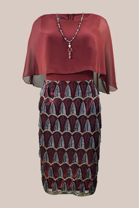 EFFECT Φόρεμα δαντέλα με μουσελίνα