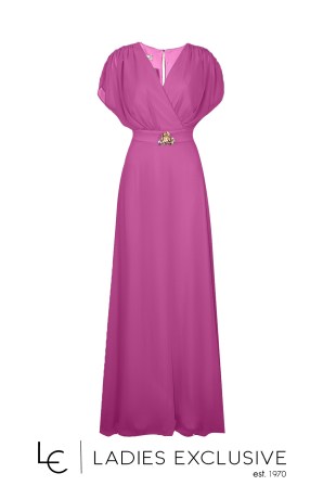 EFFECT Φόρεμα βραδινό κρουαζέ με μουσελίνα