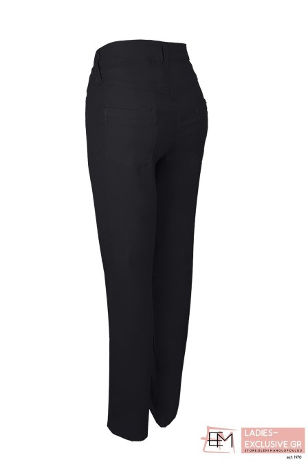 VETO Παντελόνι μαύρο από τεχνόδερμα