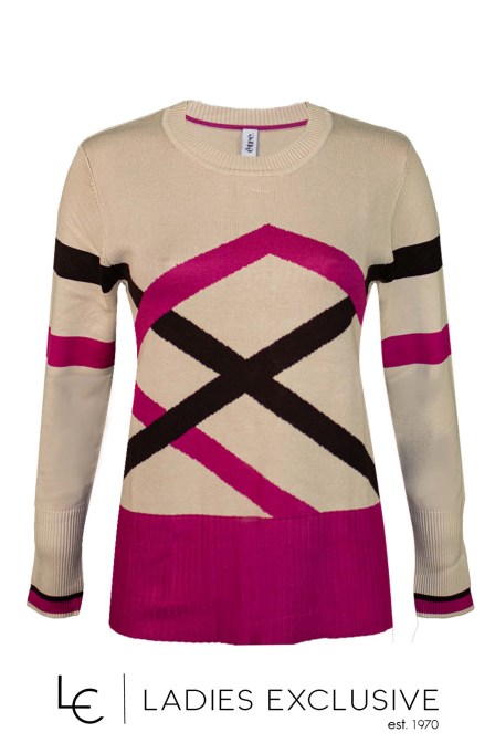 ÊTRE Μπλούζα πλεκτή με με διασταυρωτά σχέδια