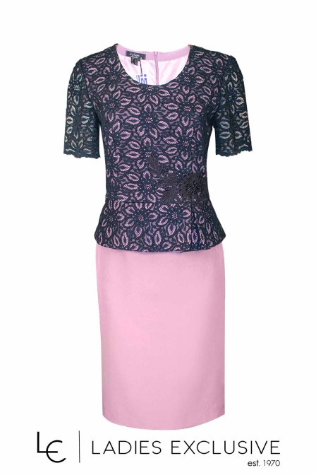 WEFTS Φόρεμα βραδινό κρεπ δαντέλα