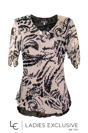 VIDAL Μπλούζα κοντομάνικη από ζορζέτα