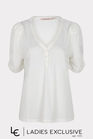 ESQUALO Μπλούζα κοντομάνικη με v