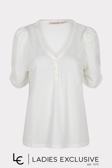 ESQUALO Μπλούζα κοντομάνικη με v