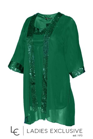 EFFECT Μπλούζα από μουσελίνα και παγιέτες