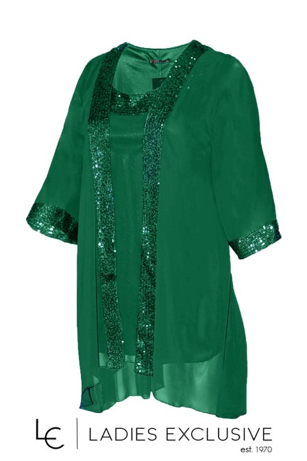 EFFECT Μπλούζα από μουσελίνα και παγιέτες