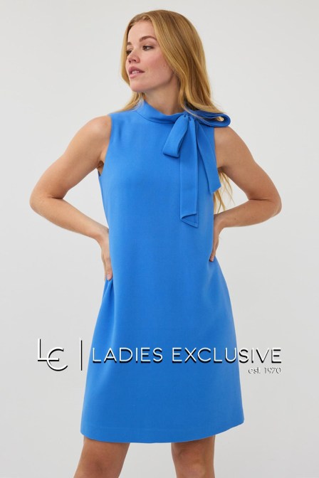 ESQUALO Φόρεμα αμάνικο κρεπ με γραβάτα