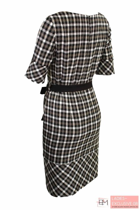 ESTEL Φόρεμα καρώ μεσάτο