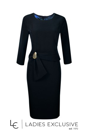 FIBES Φόρεμα κρεπ σε ίσια γραμμή