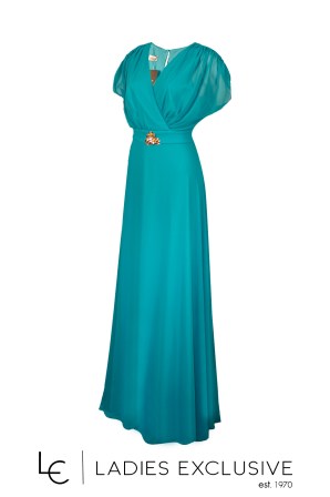 EFFECT Φόρεμα βραδινό κρουαζέ με μουσελίνα