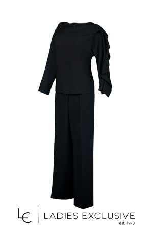 BELLA P. Παντελόνα κρεπ με λάστιχο