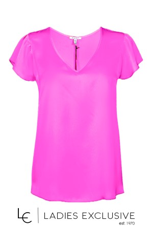 ESTEL Μπλούζα κοντομάνικη με βολάν