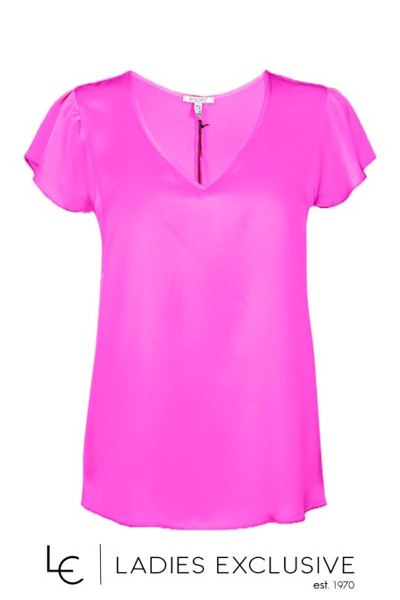 ESTEL Μπλούζα κοντομάνικη με βολάν