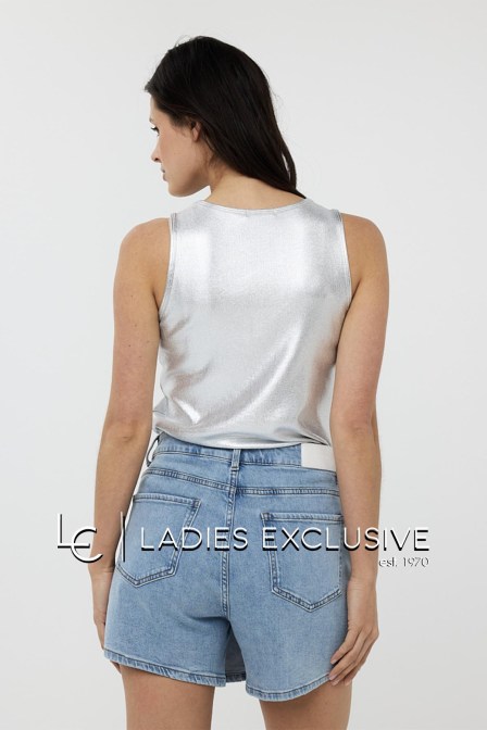 ESQUALO Μπλούζα αμάνικη ασημί