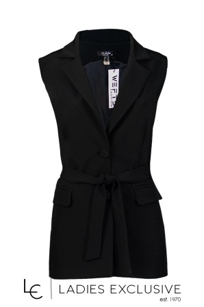 WEFTS Γιλέκο κρεπ με ζώνη