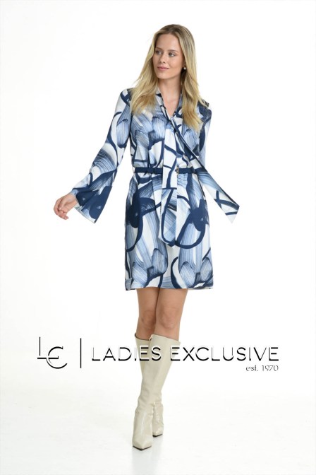 ESTEL Φόρεμα σατέν με ζώνη