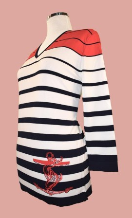 NICOLA Μπλούζα πλεκτή ανοιξιάτικη ριγέ