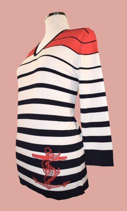 NICOLA Μπλούζα πλεκτή ανοιξιάτικη ριγέ