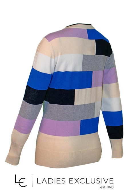 ÊTRE Μπλούζα πλεκτή με πολύχρωμα γεωμετρικά