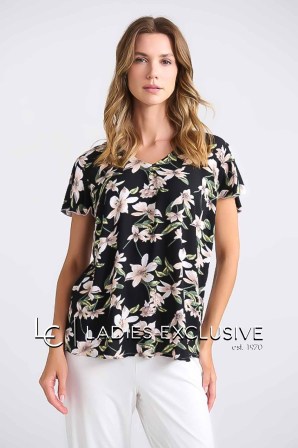 FIBES Μπλούζα κοντομάνικη με μανίκι βολάν