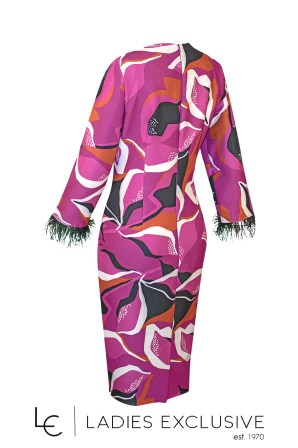 EFFECT Φόρεμα κρεπ με πούπουλα