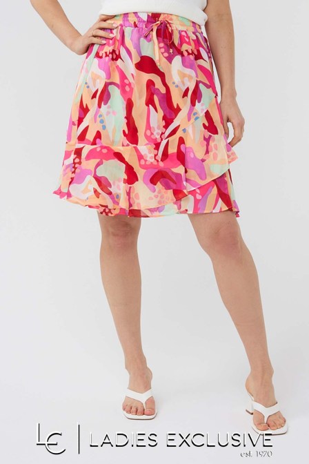 ESQUALO Φούστα μέχρι το γόνατο με βολάν