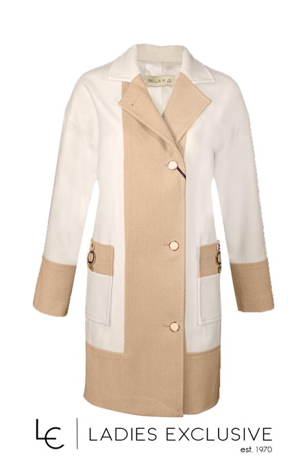 BELLA P. Ημίπαλτο με διχρωμία