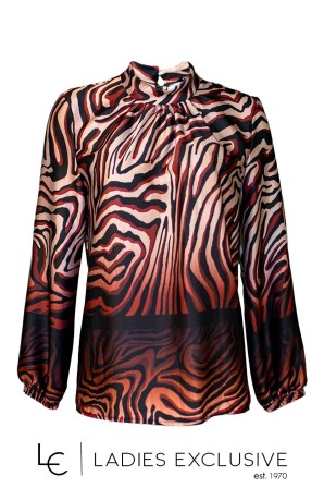 WEFTS Μπλούζα σατέν animal print