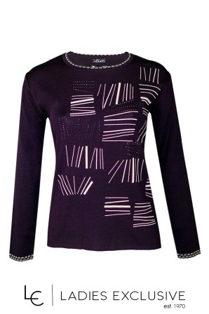 ELIN Μπλούζα μάλλινη με γραμμές