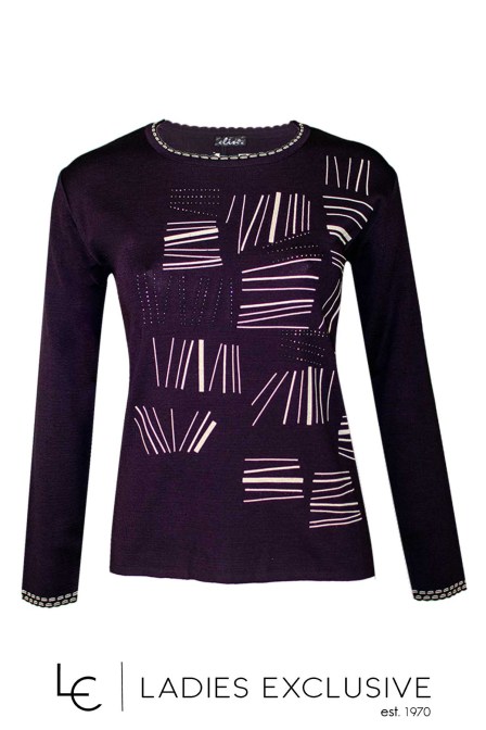 ELIN Μπλούζα μάλλινη με γραμμές