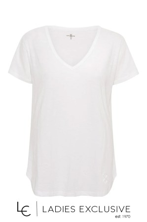 COSTA MANI Μπλούζα κοντομάνικη με άνοιγμα v