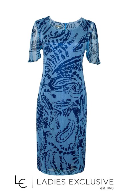 VIDAL Φόρεμα κοντομάνικο από μουσελίνα