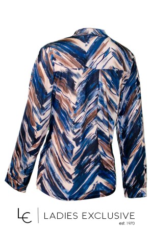 FIBES Μπλούζα με άνοιγμα v και πιέτα