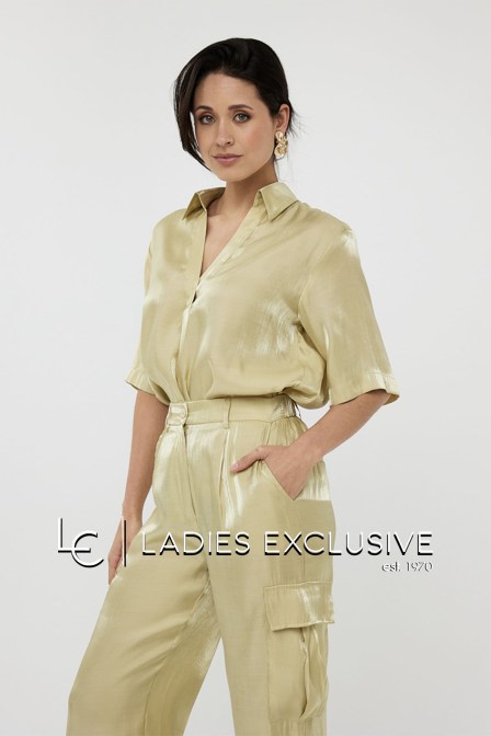 ESQUALO Μπλούζα κοντομάνικη με γιακά