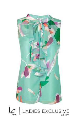 ESTEL Μπλούζα αμάνικη με βολάν