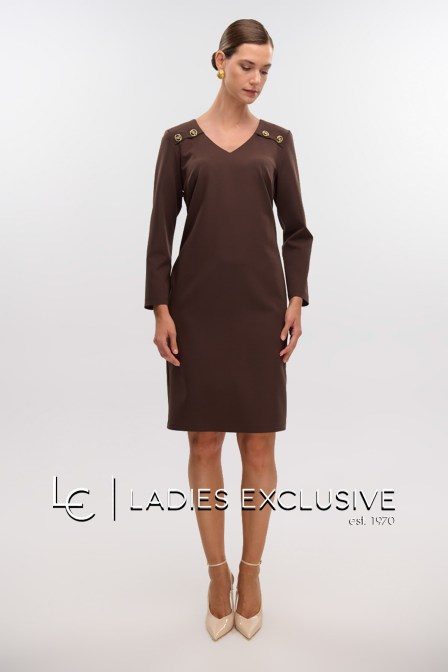 FIBES Φόρεμα κρεπ σε ίσια γραμμή