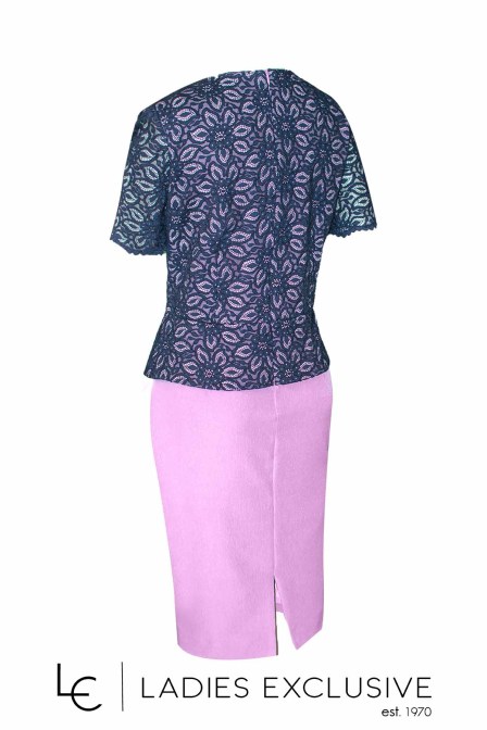 WEFTS Φόρεμα βραδινό κρεπ δαντέλα