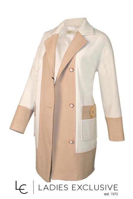 BELLA P. Ημίπαλτο με διχρωμία