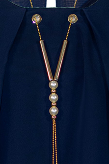 FIBES Μπλούζα κοντομάνικη από μουσελίνα