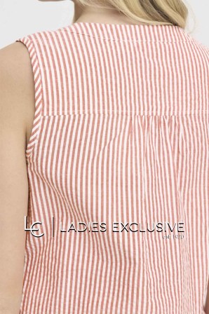 FRANSA Μπλούζα αμάνικη ριγέ