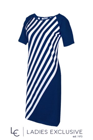 NICOLA Φόρεμα κοντομάνικο ριγέ